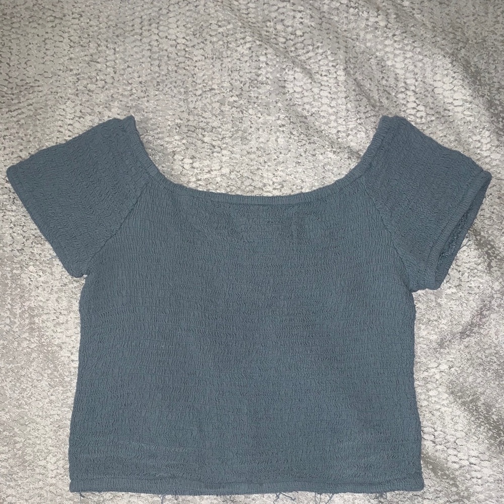 Blue crop top